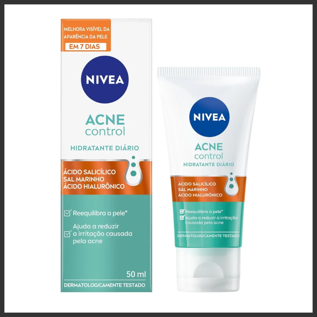 NIVEA Hidratante Facial Acne Control melhor hidratante custo-benefício para pele oleosa