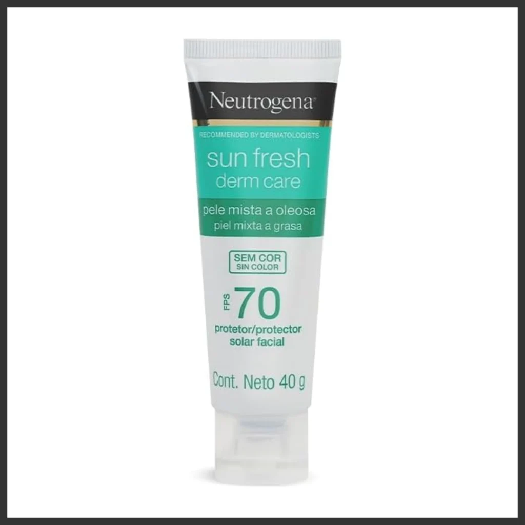 melhor protetor solar para pele oleosa Neutrogena Sun Fresh Derm Care FPS 70
