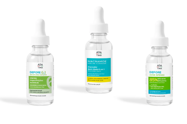 3 frascos da lista do melhor serum Ada Tina para Pele Oleosa