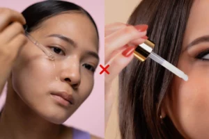 imagem comparativa de Ácido Salicílico ou Niacinamida para Pele Oleosa
