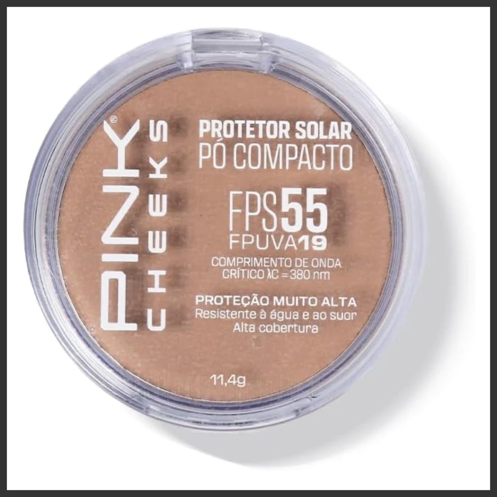embalagem Pink Cheeks Pó Compacto FPS 55