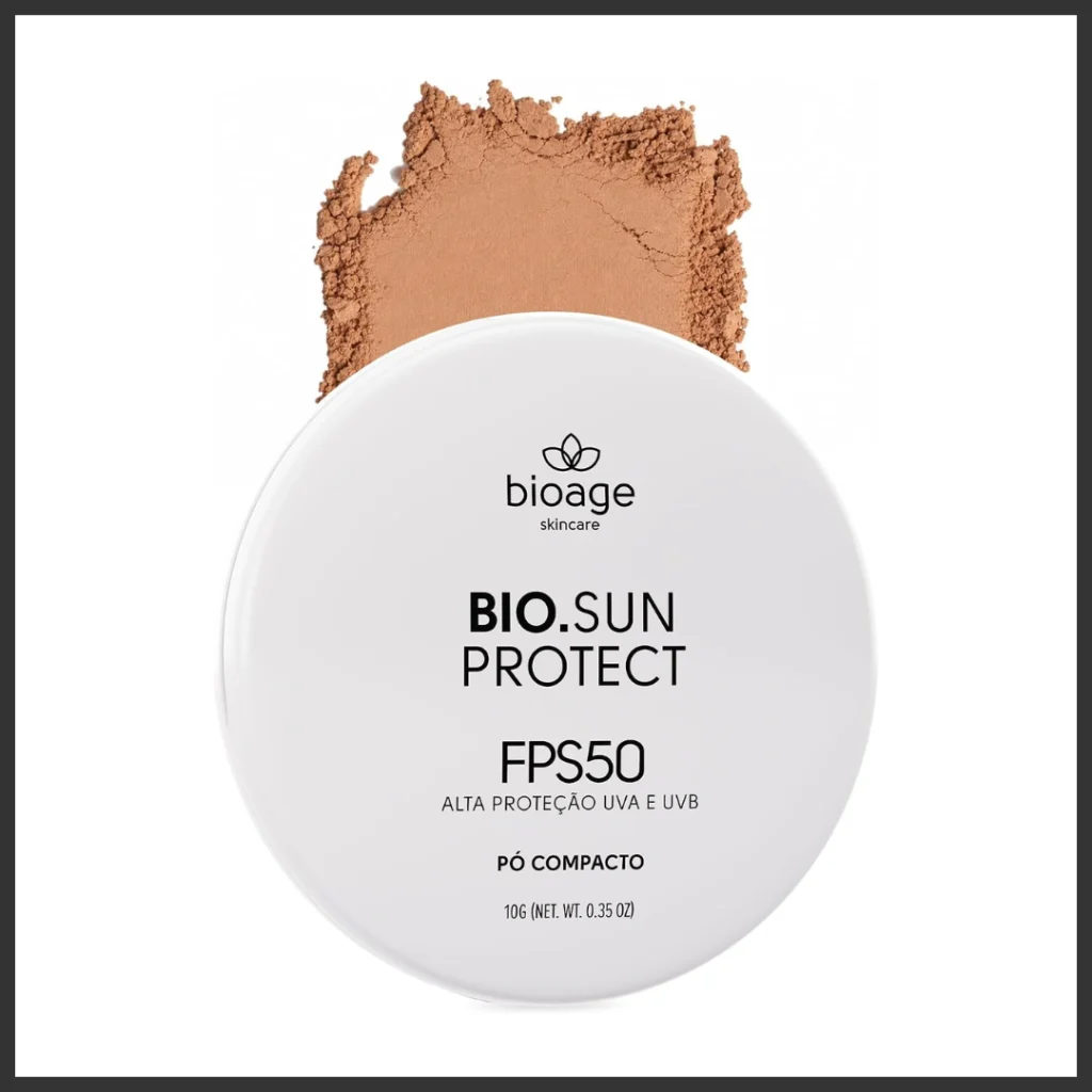 embalagem Bioage Bio-SunProtect Pó Compacto FPS 50