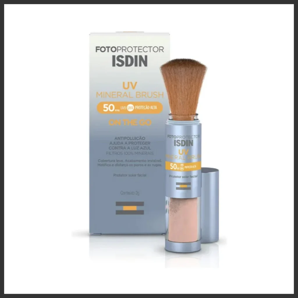 embalagem ISDIN UV Mineral Brush FPS 50+